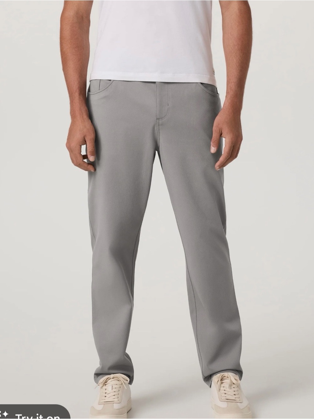 NWT Vuori Men's Straight-Leg Gray Casual Pants
